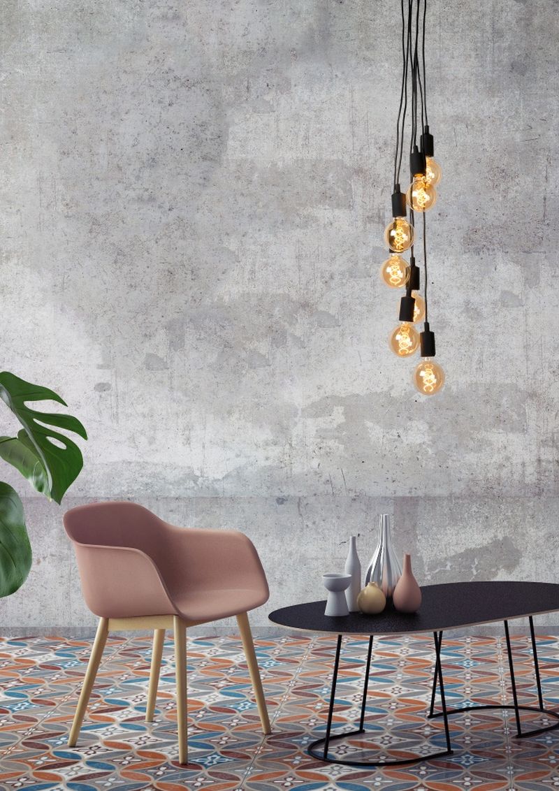 Lucide FIX - Závesné svietidlo - 7xE27 - Čierne